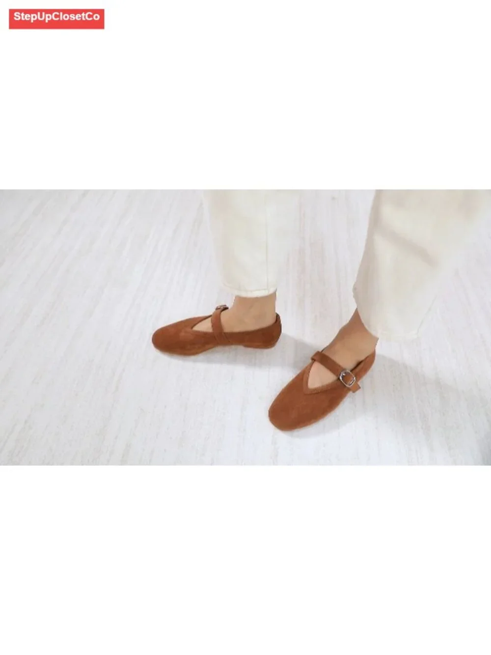 Foldable Ballet Flats Women Mary Jane Round Toe Dress Shoes Slip-On Comfort